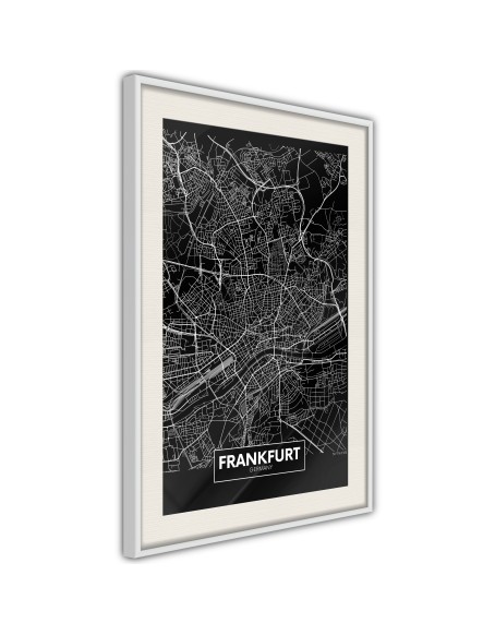 Плакат - City Map: Frankfurt (Dark)