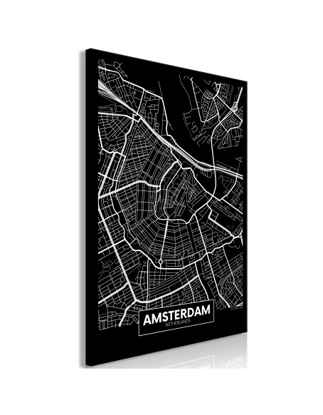 Картина - Dark Map of Amsterdam (1 Part) Vertical