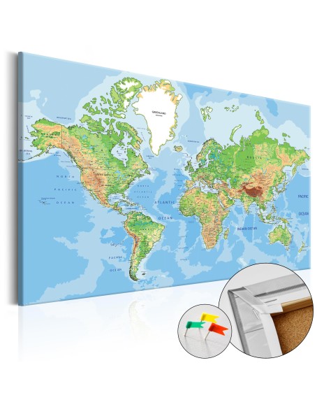 Картина върху корк - World Geography [Cork Map]