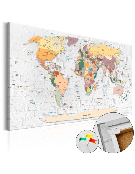 Картина върху корк - World's Walls [Cork Map]