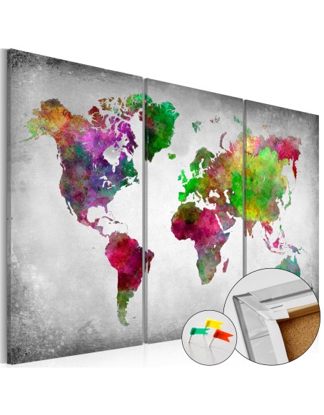 Картина върху корк - Diversity of World [Cork Map]