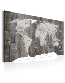 Картина - World Map: Wooden World