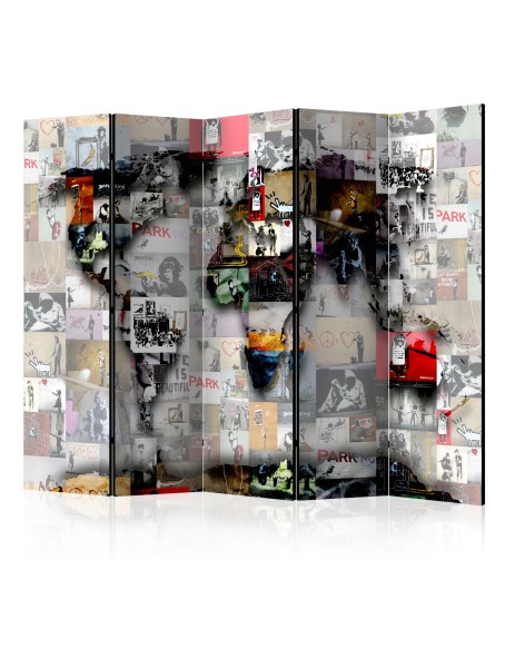 Параван - Room divider – World map – Banksy