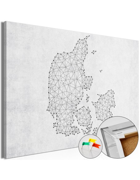 Картина върху корк - Geometric Land [Cork Map]