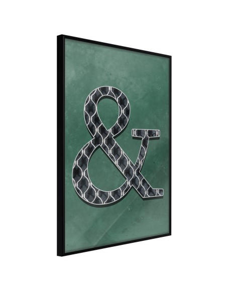 Плакат - Ampersand on Green Background