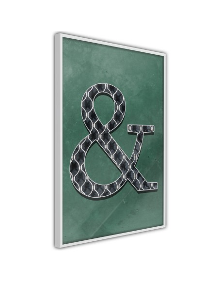 Плакат - Ampersand on Green Background