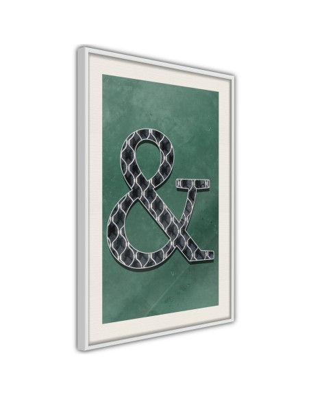 Плакат - Ampersand on Green Background