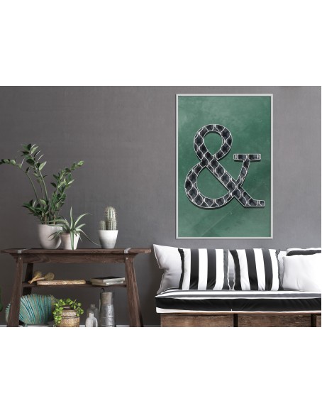 Плакат - Ampersand on Green Background