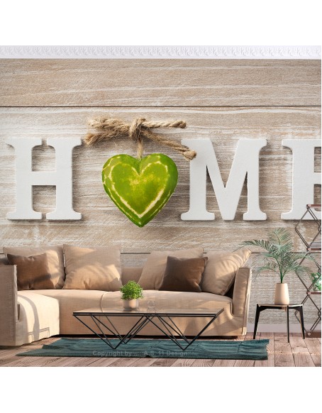 Самозалепващ фототапет - Home Heart (Green)