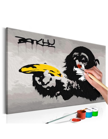 Оцветяване според номерата - Monkey (Banksy Street Art Graffiti)