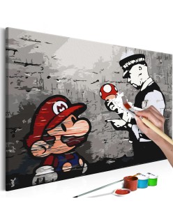 Оцветяване според номерата - Mario (Banksy)