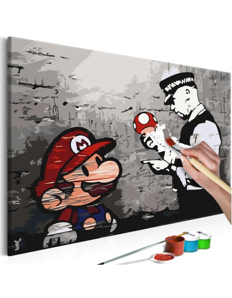 Оцветяване според номерата - Mario (Banksy)