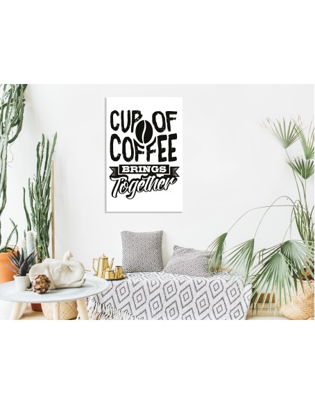 Картина - Cup of Coffee Brings Together (1 Part) Vertical