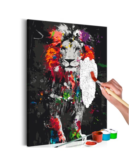 Оцветяване според номерата - Colourful Animals: Lion