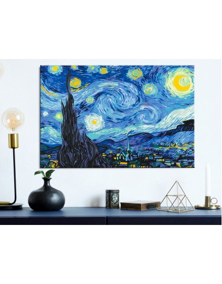 Оцветяване според номерата - Van Gogh's Starry Night