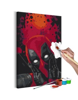 Оцветяване според номерата - Deadpool