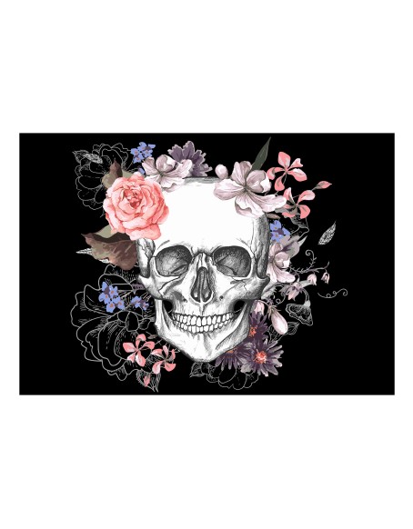 Самозалепващ фототапет - Skull and Flowers